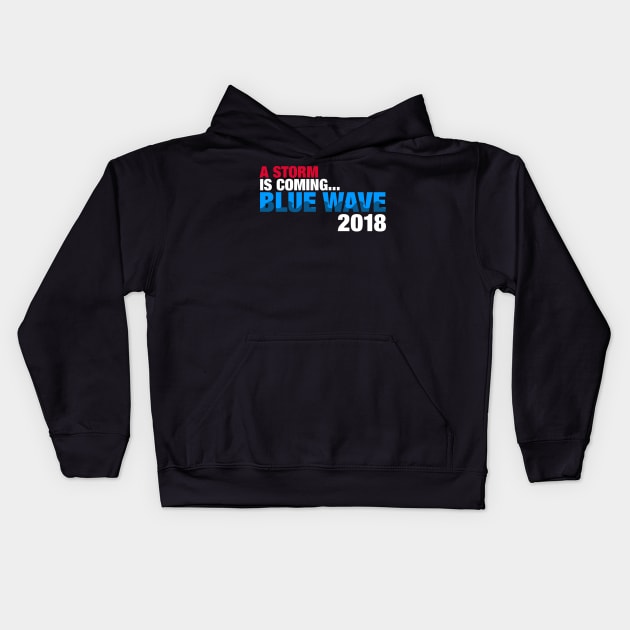 2018 Election Democrat Blue Wave Kids Hoodie by fishbiscuit